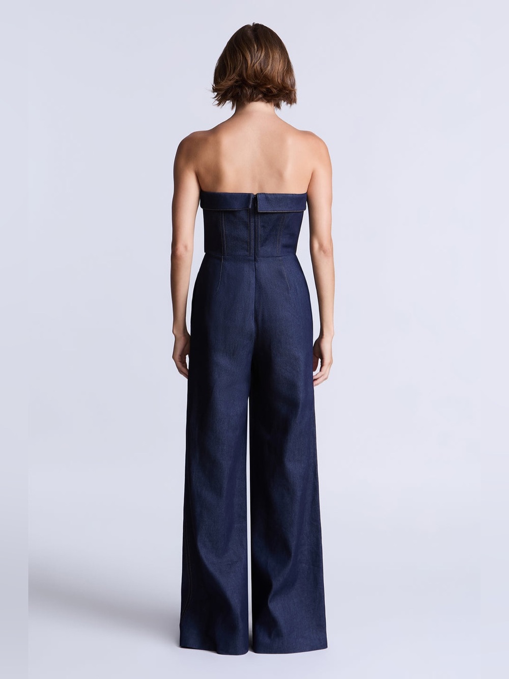 BCBGMAXAZRIA Savannah Jumpsuit Raw Denim Size 4 - Picture 9 of 16